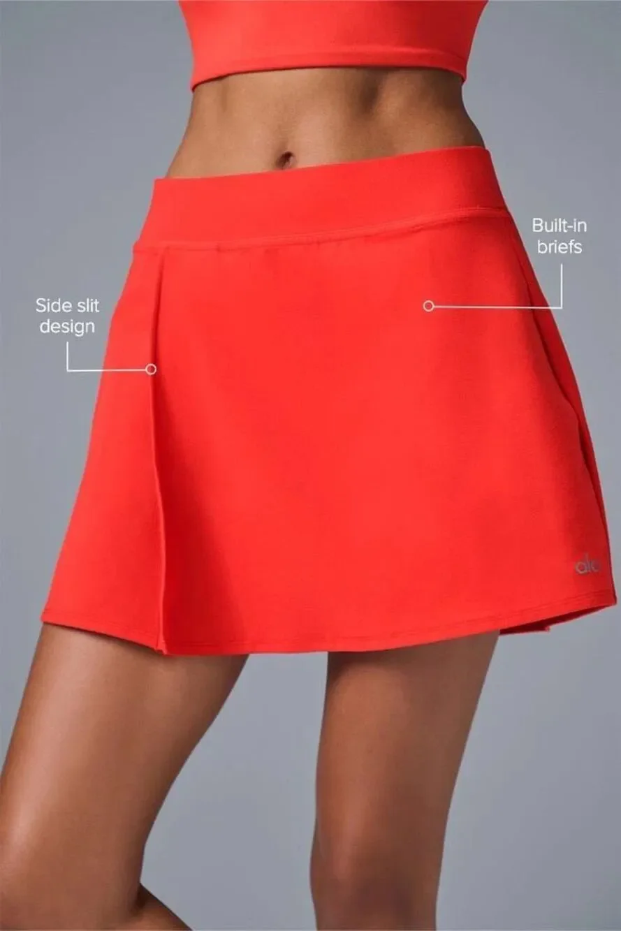 Alo Yoga Skirt Womens Small? Medium? AloSoft Backspin Lined Yoga Tennis Red